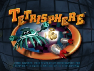 Tetrisphere title screen for Nintendo 64